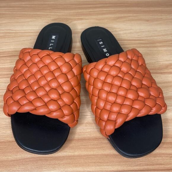 Simon Miller Vegan Slit Slide Sandals in Spice 6 - Picture 7 of 12